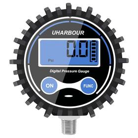 Uharbour 445001530539 Digital Air Pressure Gauge 5-200 Psi 1/8 Inch Npt 2-1/2 Dia