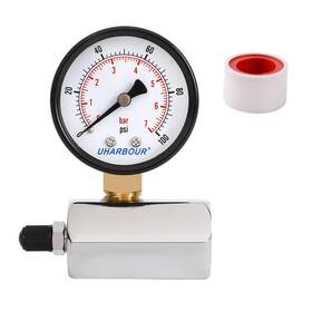 Fgd008 Uharbour Gas Pressure Test Gauge Range To 100psidouble Scales Measur