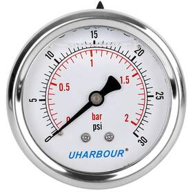 Gdd019 Uharbour Glycerin Filled Low Pressure Gauge 30psi/2bar Stainless Steel Case Brass Inch