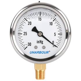 Gdd039 Uharbour Glycerin Filled Pressure Gauge With 304 Stainless Steel Case 2.5 Inch Dial Size 3