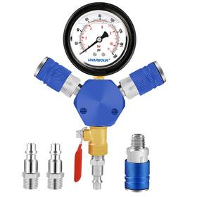 Gdd42-9 Uharbour Air Manifold With 160 Psi Liquid Filled Pressure Gauge 3-way Hose Sp