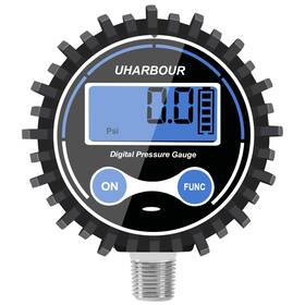 Uh-dpg70 Uharbour Digital Air Pressure Gauge 5-200 Psi 1/4 Inch Npt 2-1/2