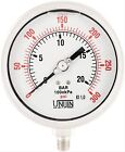 Ujp255a10008300 Unijin P255 Oil Filled Pressure Gauge 4inch Dial Bottom Mount 1/4inch Npt 0-300psi