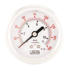 Ujp251d05008160 Unijin P251 Series 2 Inch Dial Oil Filled Pressure Gauge With Brass Internals 0-160 Psi/kpa