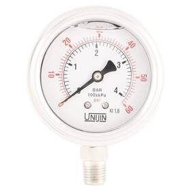 Ujp255a06508060 Unijin P255 Series 2.5 Inch Dial Oil Filled Full Stainless Steel Pressure Gauge 0-60 Psi