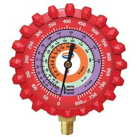 G529ld Uniweld 688456534302 2-1/2 Inch Red/high Pressure Lpf Gauge With Boot Psi F R410a/r22/r404a