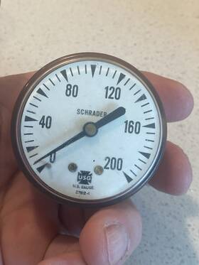 27912-1 Us Gauge 27812-1 Vintage Schrader Usg U.s. 0-200 Psi
