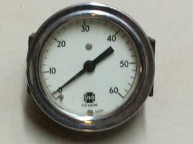 9970 Us Gauge Vintage U.s Stainless Steel Oil Pressure 60psi