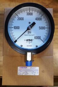 130396 Us Gauge Ametek Arc-loc 0-6000 Psi Pressure With 6 Inch Face