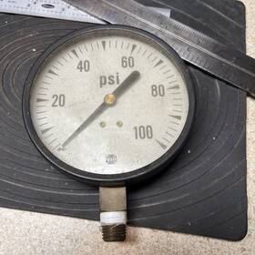 10946-1 Usg U.s. Gauge Pressure Gage 3 1/2 Inch Diameter Face - 100 Psi