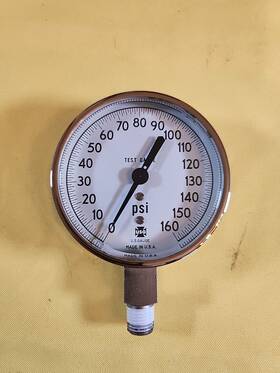 168539 Usg U.s. Gauge 0-160 Psi Pressure With Cover Inv 203