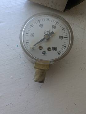 196181-7 Usg Vtg U.s. Gauge Pressure Gage - 100 Psi #196181-7 Great Cond