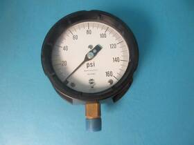 33005 Usg U.s. Gauge Solfrunt 4-1/2 Inch Pressure 0-160 Psi 1/2 Npt Brass Conn