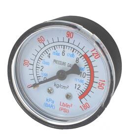 Uxcell 783243747955 Air Compressor Pneumatic Hydraulic Fluid Vacuum Pressure Gauge 1/4 Inch Pt 0-12bar