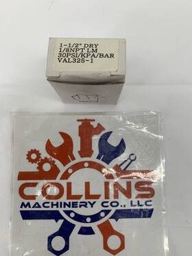 Val325-1 Vac Dry Pressure Gauge 0-30psi 0-2bar 1-1/2 Inch Dial 1/8 Npt Bottom Mount
