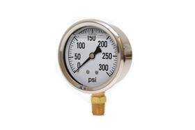 Valley Industries 816403000840 41 Series 2.5 Inch 300 Psi Pressure Gauge - Stainless Steel 1/4 Npt Brass Botto