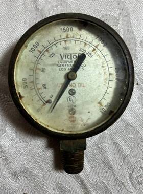 Lot-1ab54 Victor Antique / Vintage Industrial Gauges