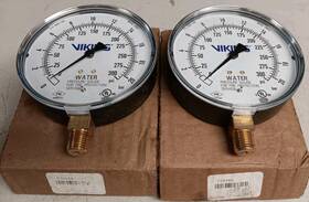 01934a Viking Set Of 2 - Water Pressure Gauge 0-300 Psi/0-20 Bar