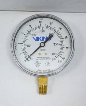 Ex16217 Viking Winter Instruments Pfe Series Water Pressure Gauge 300 Psi