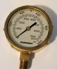 W9072p Marsh Brass Gauge Npt Psi Kpa