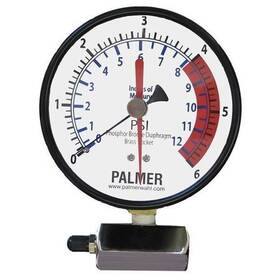 40kbdla6 Wahl 40kbdla6#hg Pressure Gauge To 6 Psi 4 In Dial 3/4 Npt Bottom
