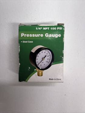 M1002-4l Water Source Pressure 1/4 Inch Npt 100 Psi Gauge