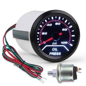 Waterwich-gzyb360 Waterwich Oil Pressure Gauge Kit 0-100 Psi Press Meter 2inches 52mm For