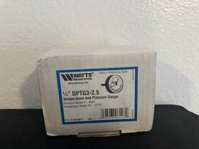 Dptg3-2.5 Watts 1/2 Inch Temperature And Pressure Gauge 0-50psi 60-320f Nib