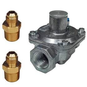 We-agr132 Weceleh 1/2 Inch Natural Gas Pressure Regulator With 2 Brass Adapters To 3/8 Male