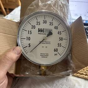 4cts-060-4l-po Weiss 0-60 Pressure Guage 4.5 Inch Dial 1/4 Npt Bottom Connection