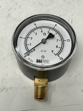 Dg25c-015-4l Weiss Gas Pressure Gauge 2.5 Inch Face 0-15 In Wc 1/4 Npt