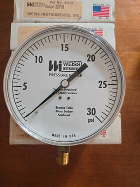 4cts-1-030-4l-po Weiss Instruments Industrial Pressure Gauge 1/4 Inch Npt Lm 30 Psi