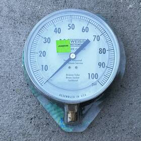 4cts-1-100-4l-po Weiss Instruments Lower Connection Gauge 0-100 Psi 4-1/2 Inch Dia Stainless Steel