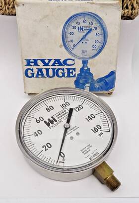 4cts-1 Weiss Instruments Pressure Hvac Gauge / 0-160 1/4 Inch Npt Lm - New Old Stock Usa Made