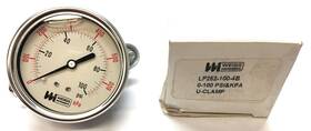 Lf252-100-4b Weiss Instruments 0-100 Psi And Kpa Liquid Filled Gauge With Mount Nos
