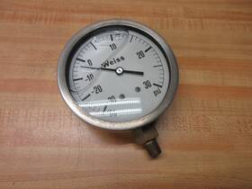Lf402-v30-4l Weiss Instruments Pressure Gauge Lf402-30 Inch -0-30