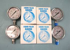 Lf252-060-4l Weiss Lot 4 New 1/4 Inch Npt 0-60 Psi Liquid Filled Pressure Gauge 2 1/2 Face G7