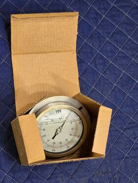 Lf4s-2 Weiss Gauge 0-100 Psi 1/4 Inch Back Flange Mount 4 Dial - Liquid Dampened