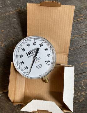 No-4cts Weiss Pressure Gauge Stainless Steel 4-1/2 Inch 100 Psi Npt Nib