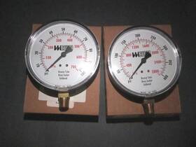 Tl35-100-4l Weiss 0-100 Psi 3-1/2 Inch Industrial Pressure Gauge Usa - Lot Of 2