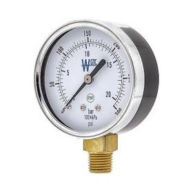 25tl4pgw-pbf Weksler Pressure Gauge 1/4 In Npt Bottom Location