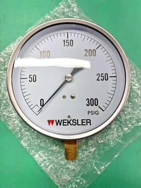 438972 Weksler Nos New Air Pressure Gauge 1009a 0-300psi Free Shipping
