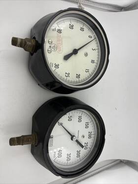 2512-0 Weksler And Acco Phosphor Bronze Helicoid Gauge Pair Of Pressure Gauges 2512-0 Weksler And Acco Phosphor Bronze Helicoid Gauge Pair Of Pressure Gauges