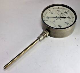 6685-00-782-5235 Weksler B5s6-s 5 Inch Glass 50 F To 750 Temperature Gauge