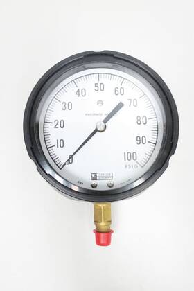 Ba14p Weksler Pressure Gauge 4-1/2in 0-100psi 1/4in Npt