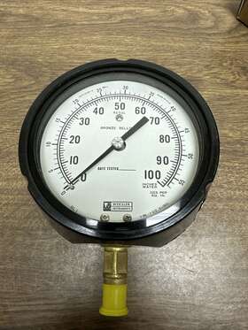 Bl14p Weksler 0-100in Water Column Gauge 4.50 Inch Dia