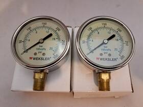 By12ypj4lw Weksler 2 Mechanical Pressure Gauge 2.5in Diameter 1/4 Npt To 300 Psi. New