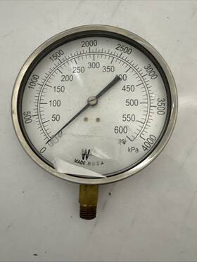 Ea14ydom Weksler 4 1/2 Inch Pressure Gauge 30 Hg And 0-600 Psig