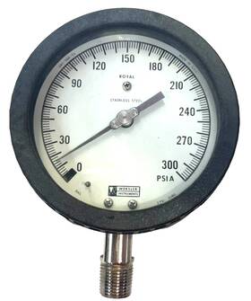 Gr2-20a-3s Weksler Pressure Gauge 0-300 Psi 4-1/4 Inch Face Dia 13/16 Connection