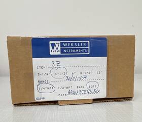 Weksler Instruments Aa442c2e4l0xx 4-1/2in Pressure Gauge 30/0/150 Psi 1/4in Npt Side/bottom